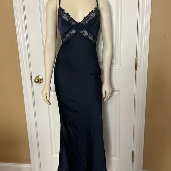 Princess Polly TREASURE BIAS CUT MAXI DRESS NAVY - Picture 7 of 16